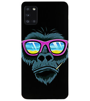 ADEL Siliconen Back Cover Softcase Hoesje voor Samsung Galaxy A31 - Gorilla Apen