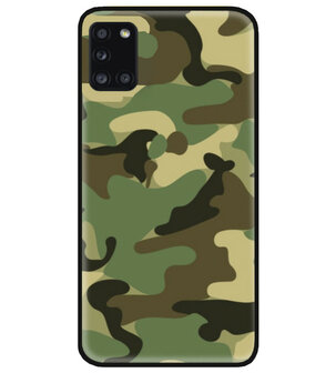 ADEL Siliconen Back Cover Softcase Hoesje voor Samsung Galaxy A31 - Camouflage