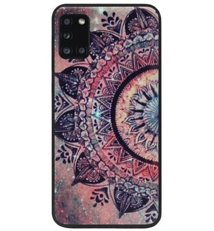 ADEL Siliconen Back Cover Softcase Hoesje voor Samsung Galaxy A31 - Mandala Bloemen Rood