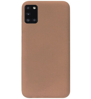 ADEL Siliconen Back Cover Softcase Hoesje voor Samsung Galaxy A31 - Bruin
