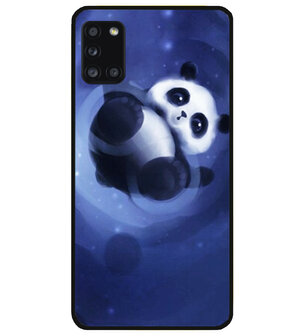 ADEL Siliconen Back Cover Softcase Hoesje voor Samsung Galaxy A31 - Panda Liggend