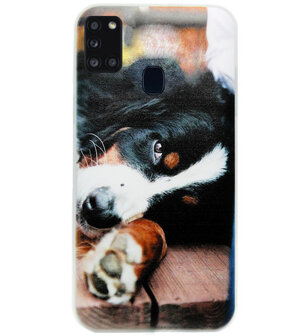 ADEL Siliconen Back Cover Softcase Hoesje voor Samsung Galaxy A21s - Berner Sennenhond
