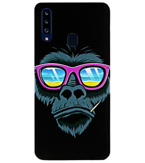 ADEL Siliconen Back Cover Softcase Hoesje voor Samsung Galaxy A20s - Gorilla Apen