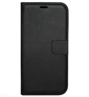 LC.IMEEKE Kunstleren Book Case Portemonnee Pasjes Hoesje voor Samsung Galaxy A20s - Zwart