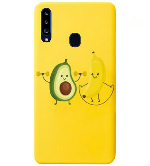 ADEL Siliconen Back Cover Softcase Hoesje voor Samsung Galaxy A20s - Fruit