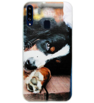 ADEL Siliconen Back Cover Softcase Hoesje voor Samsung Galaxy A20s - Berner Sennenhond