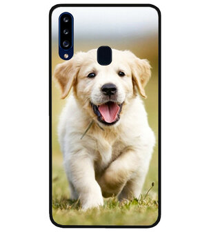 ADEL Siliconen Back Cover Softcase Hoesje voor Samsung Galaxy A20s - Labrador Retriever Hond