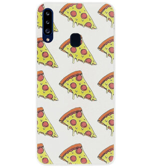 ADEL Siliconen Back Cover Softcase Hoesje voor Samsung Galaxy A20s - Junkfood Pizza