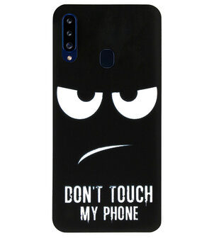 ADEL Siliconen Back Cover Softcase Hoesje voor Samsung Galaxy A20s - Don&#039;t Touch My Phone