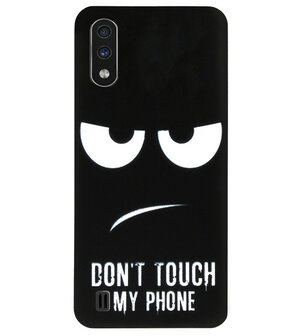 ADEL Siliconen Back Cover Softcase Hoesje voor Samsung Galaxy A01 - Don&#039;t Touch My Phone