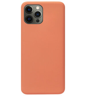 ADEL Premium Siliconen Back Cover Softcase Hoesje voor iPhone 12 (Pro) - Oranje