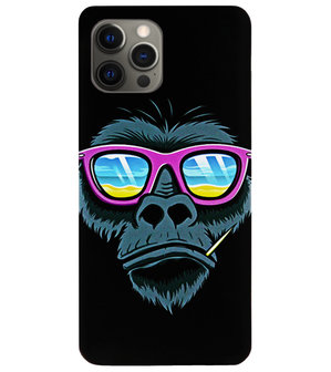 ADEL Siliconen Back Cover Softcase Hoesje voor iPhone 12 (Pro) - Gorilla Apen