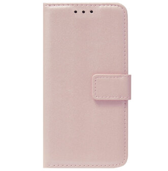 ADEL Kunstleren Book Case Pasjes Portemonnee Hoesje voor iPhone 12 (Pro) - Goud Rose