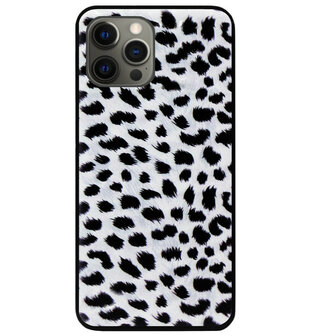 ADEL Siliconen Back Cover Softcase Hoesje voor iPhone 12 (Pro) - Luipaard Wit