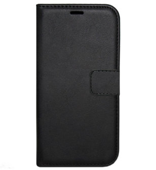 LC.IMEEKE Kunstleren Book Case Portemonnee Pasjes Hoesje voor iPhone 12 (Pro) - Zwart