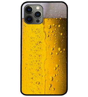 ADEL Siliconen Back Cover Softcase Hoesje voor iPhone 12 (Pro) - Pils Bier