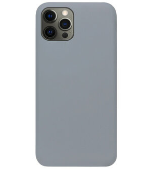 ADEL Siliconen Back Cover Softcase Hoesje voor iPhone 12 (Pro) - Grijs
