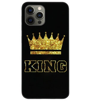 ADEL Siliconen Back Cover Softcase Hoesje voor iPhone 12 (Pro) - King Koning