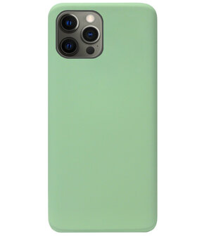 ADEL Premium Siliconen Back Cover Softcase Hoesje voor iPhone 12 (Pro) - Lichtgroen