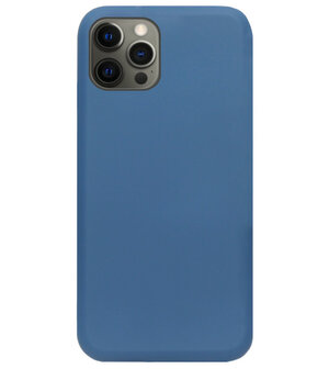 ADEL Premium Siliconen Back Cover Softcase Hoesje voor iPhone 12 (Pro) - Blauw