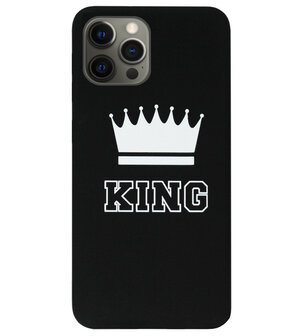 ADEL Siliconen Back Cover Softcase Hoesje voor iPhone 12 (Pro) - King