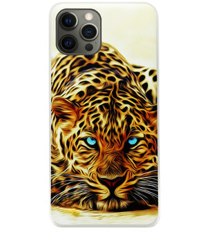 ADEL Siliconen Back Cover Softcase Hoesje voor iPhone 12 (Pro) - Tijger