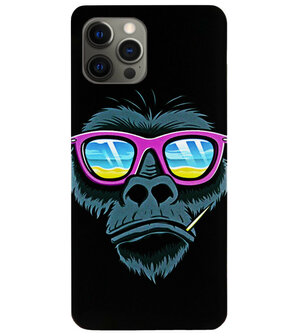 ADEL Siliconen Back Cover Softcase Hoesje voor iPhone 12 Pro Max - Gorilla Apen