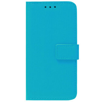 ADEL Kunstleren Book Case Pasjes Portemonnee Hoesje voor iPhone 12 Pro Max - Blauw