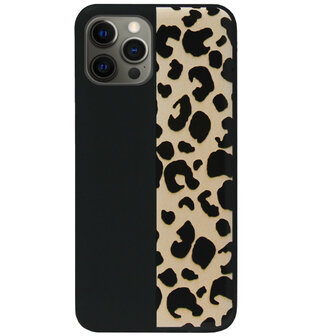 ADEL Siliconen Back Cover Softcase Hoesje voor iPhone 12 Pro Max - Luipaard Bruin