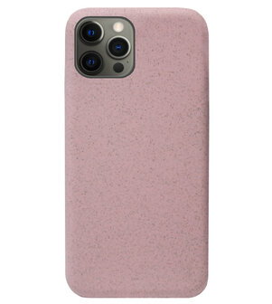 ADEL Tarwe Stro TPU Back Cover Softcase Hoesje voor iPhone 12 Pro Max - Duurzaam Afbreekbaar Milieuvriendelijk Roze