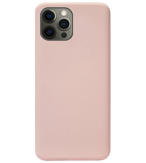 ADEL Premium Siliconen Back Cover Softcase Hoesje voor iPhone 12 Pro Max - Lichtroze