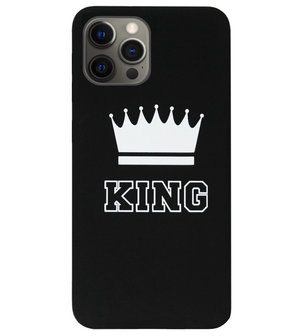 ADEL Siliconen Back Cover Softcase Hoesje voor iPhone 12 Pro Max - King