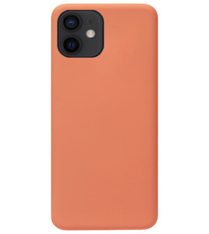 ADEL Premium Siliconen Back Cover Softcase Hoesje voor iPhone 12 Mini - Oranje