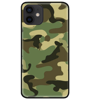 ADEL Siliconen Back Cover Softcase Hoesje voor iPhone 12 Mini - Camouflage