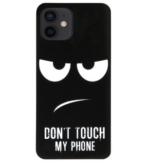 ADEL Siliconen Back Cover Softcase Hoesje voor iPhone 12 Mini - Don&#039;t Touch My Phone