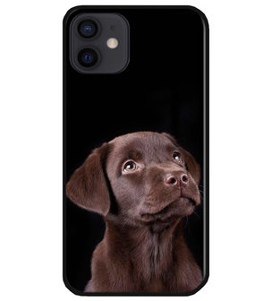 ADEL Siliconen Back Cover Softcase Hoesje voor iPhone 12 Mini - Labrador Retriever Hond Bruin