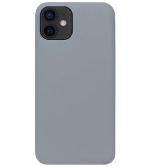 ADEL Siliconen Back Cover Softcase Hoesje voor iPhone 12 Mini - Grijs