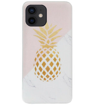 ADEL Siliconen Back Cover Softcase Hoesje voor iPhone 12 Mini - Ananas