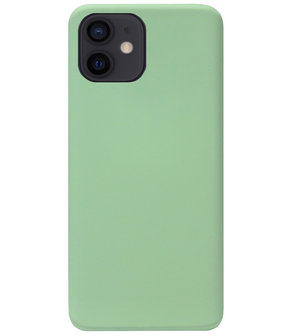 ADEL Premium Siliconen Back Cover Softcase Hoesje voor iPhone 12 Mini - Lichtgroen