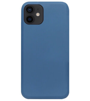 ADEL Premium Siliconen Back Cover Softcase Hoesje voor iPhone 12 Mini - Blauw