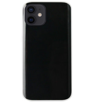 ADEL Siliconen Back Cover Softcase Hoesje voor iPhone 12 Mini - Doorzichtig Transparant