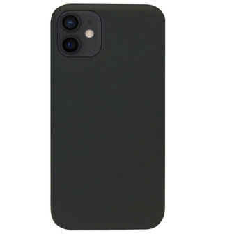 ADEL Siliconen Back Cover Softcase Hoesje voor iPhone 12 Mini - Zwart