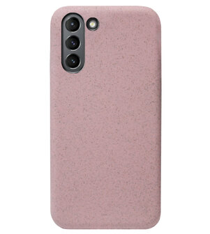 ADEL Tarwe Stro TPU Back Cover Softcase Hoesje voor Samsung Galaxy S21 Plus - Duurzaam Afbreekbaar Milieuvriendelijk Roze