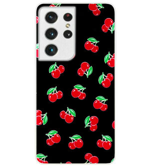 ADEL Siliconen Back Cover Softcase Hoesje voor Samsung Galaxy S21 Ultra - Fruit