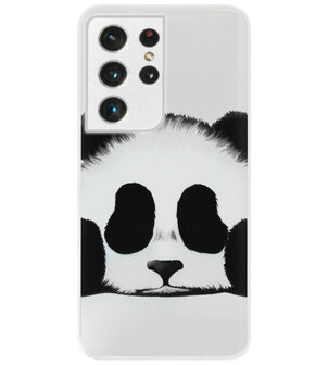 ADEL Siliconen Back Cover Softcase Hoesje voor Samsung Galaxy S21 Ultra - Panda
