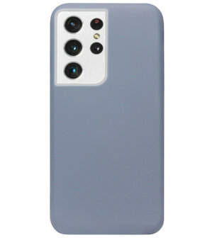 ADEL Premium Siliconen Back Cover Softcase Hoesje voor Samsung Galaxy S21 Ultra - Lavendel