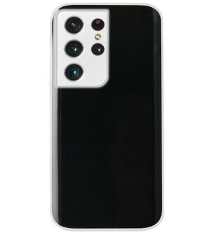 ADEL Siliconen Back Cover Softcase Hoesje voor Samsung Galaxy S21 Ultra - Doorzichtig Transparant