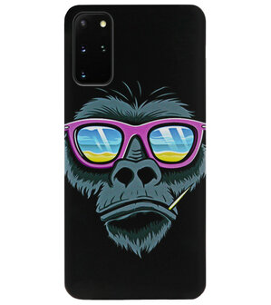 ADEL Siliconen Back Cover Softcase Hoesje voor Samsung Galaxy S20 FE - Gorilla Apen