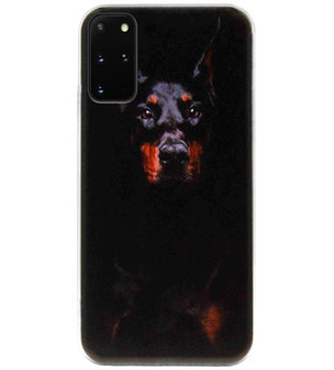 ADEL Siliconen Back Cover Softcase Hoesje voor Samsung Galaxy S20 FE - Dobermann Pinscher Hond