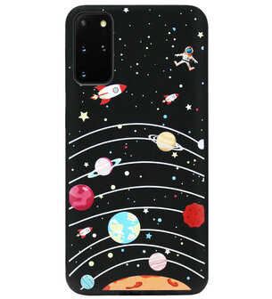 ADEL Siliconen Back Cover Softcase Hoesje voor Samsung Galaxy S20 FE - Ruimte Heelal Cartoon